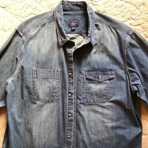 Men’s Denim Button Down Shirt
